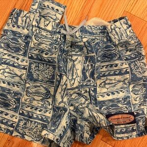 Vineyard Vines Blue and White Kids Swim Trunks